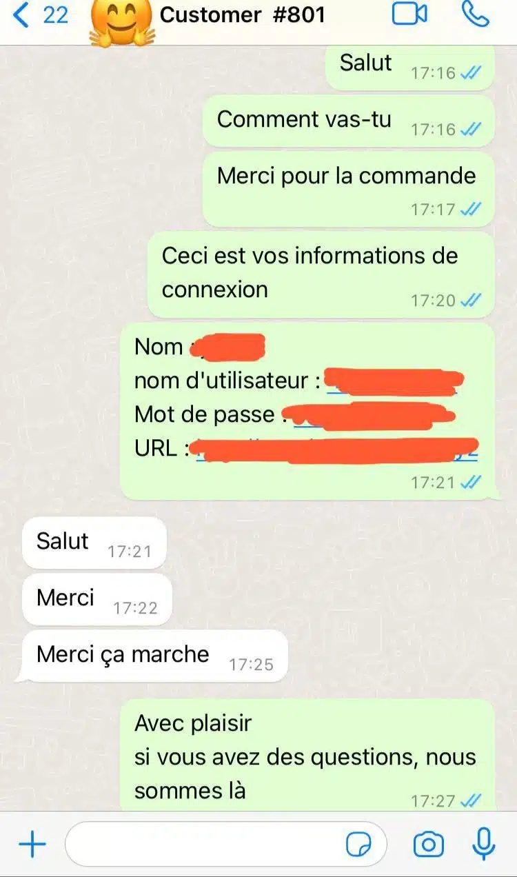 Avis Instant Télé France - Support réactif